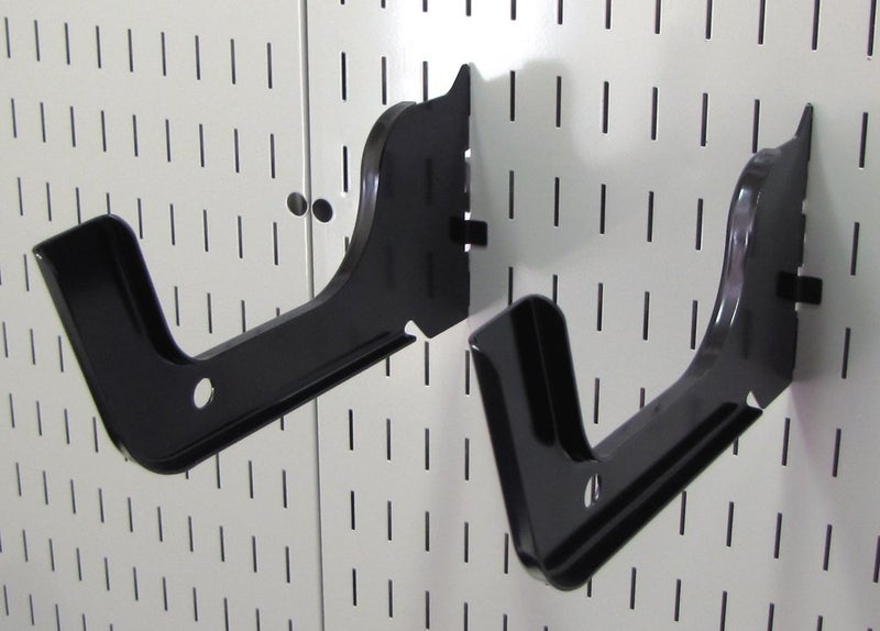 Wall Control Heavy Duty Hook Hook Pair - Slotted Metal Pegboard Heavy-Duty Hooks Pegboard and Slotted Tool Board - Black - Image 2